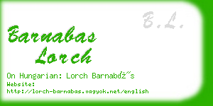 barnabas lorch business card